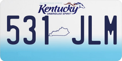 KY license plate 531JLM