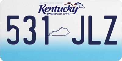 KY license plate 531JLZ