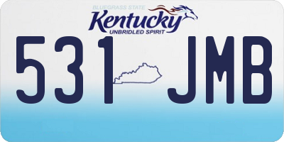 KY license plate 531JMB