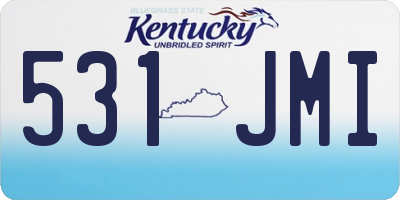 KY license plate 531JMI