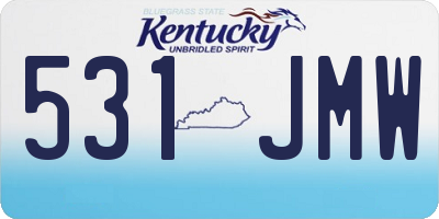 KY license plate 531JMW