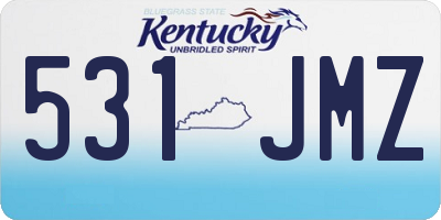 KY license plate 531JMZ