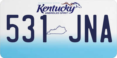 KY license plate 531JNA
