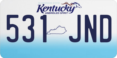 KY license plate 531JND
