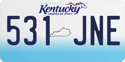 KY license plate 531JNE