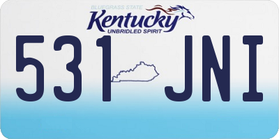 KY license plate 531JNI