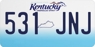 KY license plate 531JNJ