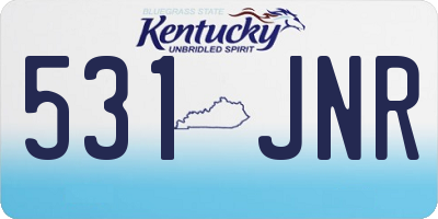 KY license plate 531JNR
