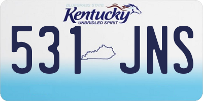 KY license plate 531JNS