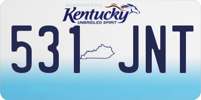 KY license plate 531JNT