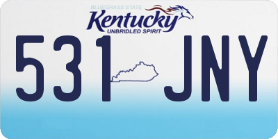 KY license plate 531JNY