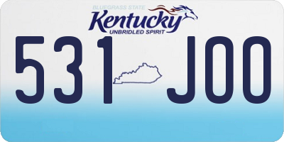 KY license plate 531JOO