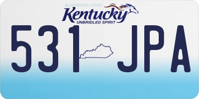 KY license plate 531JPA