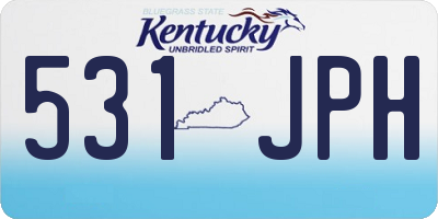 KY license plate 531JPH