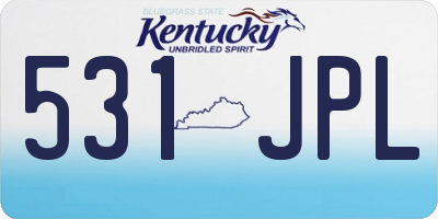 KY license plate 531JPL
