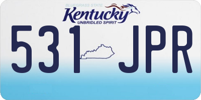 KY license plate 531JPR