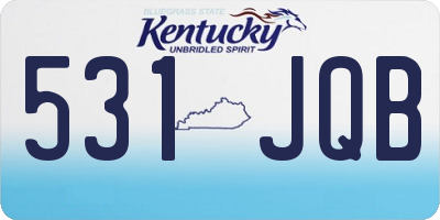 KY license plate 531JQB