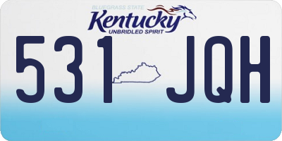 KY license plate 531JQH