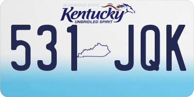KY license plate 531JQK