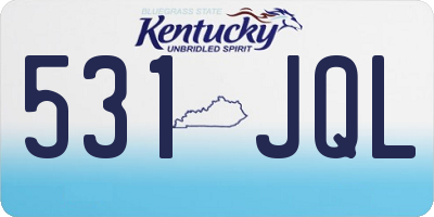 KY license plate 531JQL