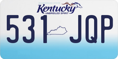 KY license plate 531JQP