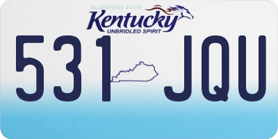 KY license plate 531JQU