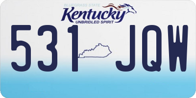 KY license plate 531JQW