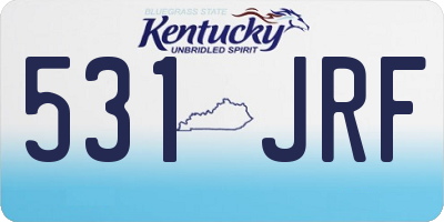 KY license plate 531JRF