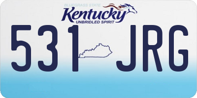 KY license plate 531JRG