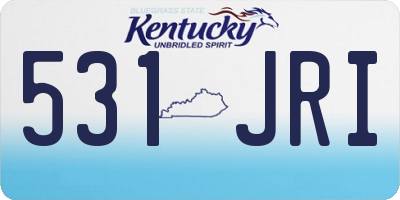 KY license plate 531JRI