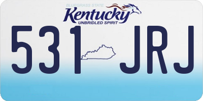 KY license plate 531JRJ