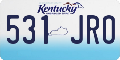 KY license plate 531JRO