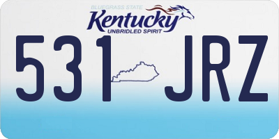 KY license plate 531JRZ