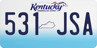 KY license plate 531JSA