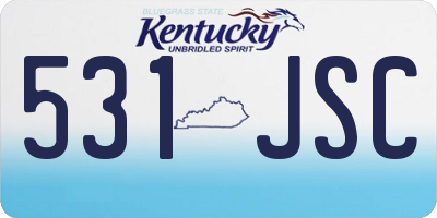 KY license plate 531JSC