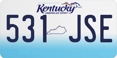 KY license plate 531JSE