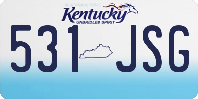 KY license plate 531JSG