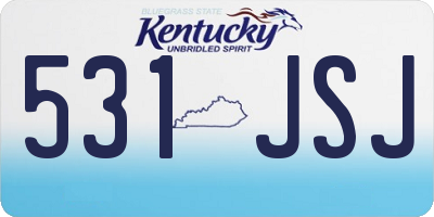 KY license plate 531JSJ