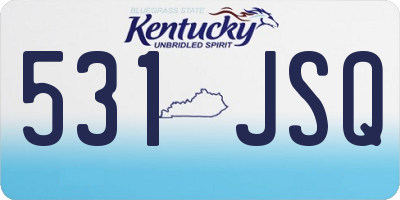 KY license plate 531JSQ