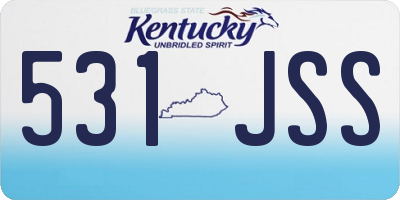 KY license plate 531JSS