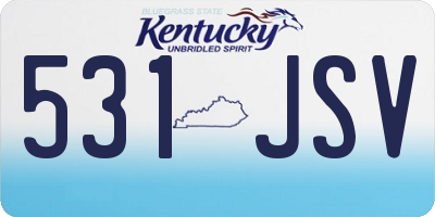KY license plate 531JSV