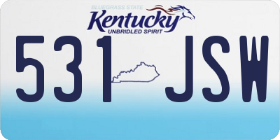 KY license plate 531JSW