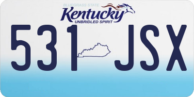 KY license plate 531JSX