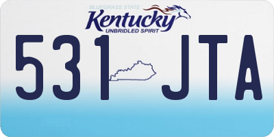 KY license plate 531JTA
