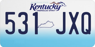 KY license plate 531JXQ