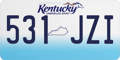 KY license plate 531JZI