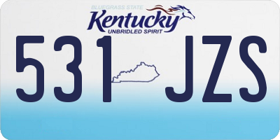 KY license plate 531JZS