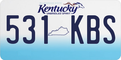 KY license plate 531KBS