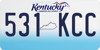 KY license plate 531KCC