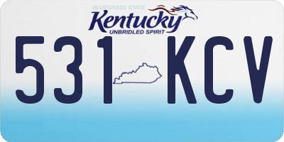 KY license plate 531KCV